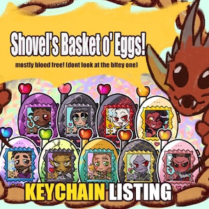 Shovel&#39;s Basket O&#39; Eggs Baldur’s Gate 3 BG3 Acrylic Keychain Minthara Astarion Wyll Lae’zel Karlach Gale Shadowheart Rolan Halsin