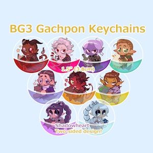 Baldur’s Gate 3 BG3 Acrylic Gachapon Keychain Minthara Astarion Wyll Lae’zel Karlach Gale Shadowheart Halsin