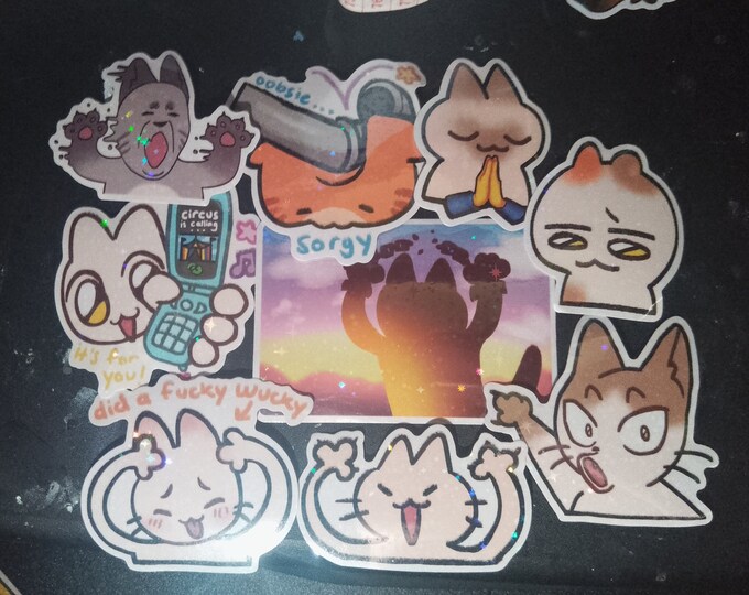 Silly Meme Cat Vinyl Stickers - Etsy
