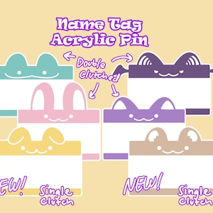 Cute Animal LGBTQ+ Name Tag Pronoun Pins
