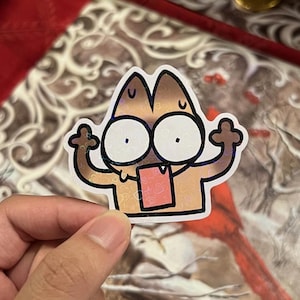 Sopping Wet Kitty Meme Vinyl Sticker