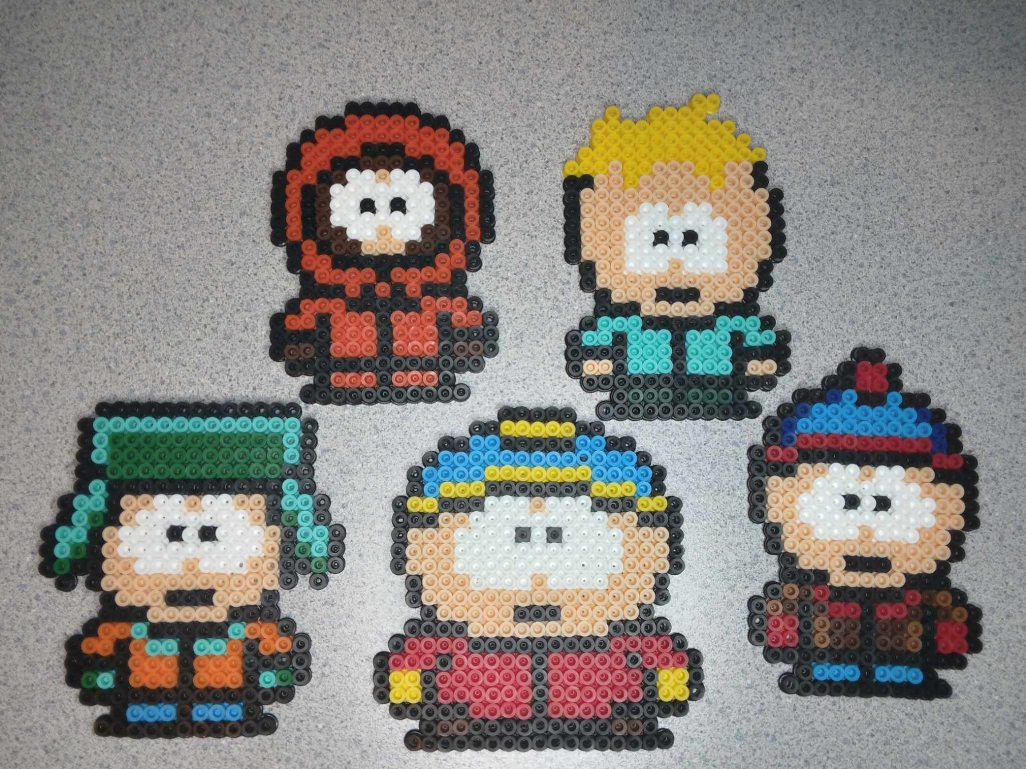 South Park Kids Cartman Kenny Stan Kyle Butters Perler Bead Wall Decor