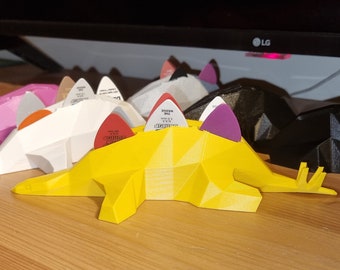 Guitar pick holder / dinosaur shaped stegosaurus pick holder / great gift for guitarist or bassist musician / plectra stringed music