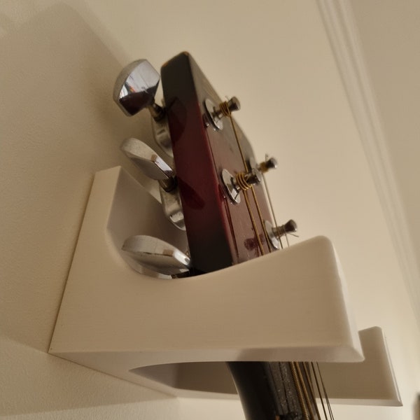 Guitar holder / acoustic and other guitar wall mount / screw mounting / minimalistic hanger
