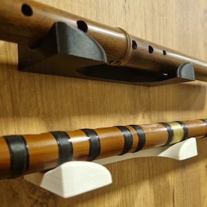 Flötenständer / Flötenständer / Pfeifenständer / Wandhalterung mit doppelseitigen Tapeschrauben / Klebeaufhänger