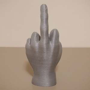 Fick dich Skulptur / Mittelfinger up off Zeichen / Hand Figur / Interior Objekt Statue / Schraub Tischplatte / Ringhalter / Schmuck Bild 1