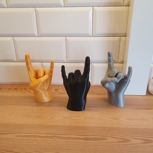 Rock on hand / Devils horn / Hell yeah / signe des cornes / rock roll / metal / hard / statue / objet / sculpture decor art / porte bague image 5
