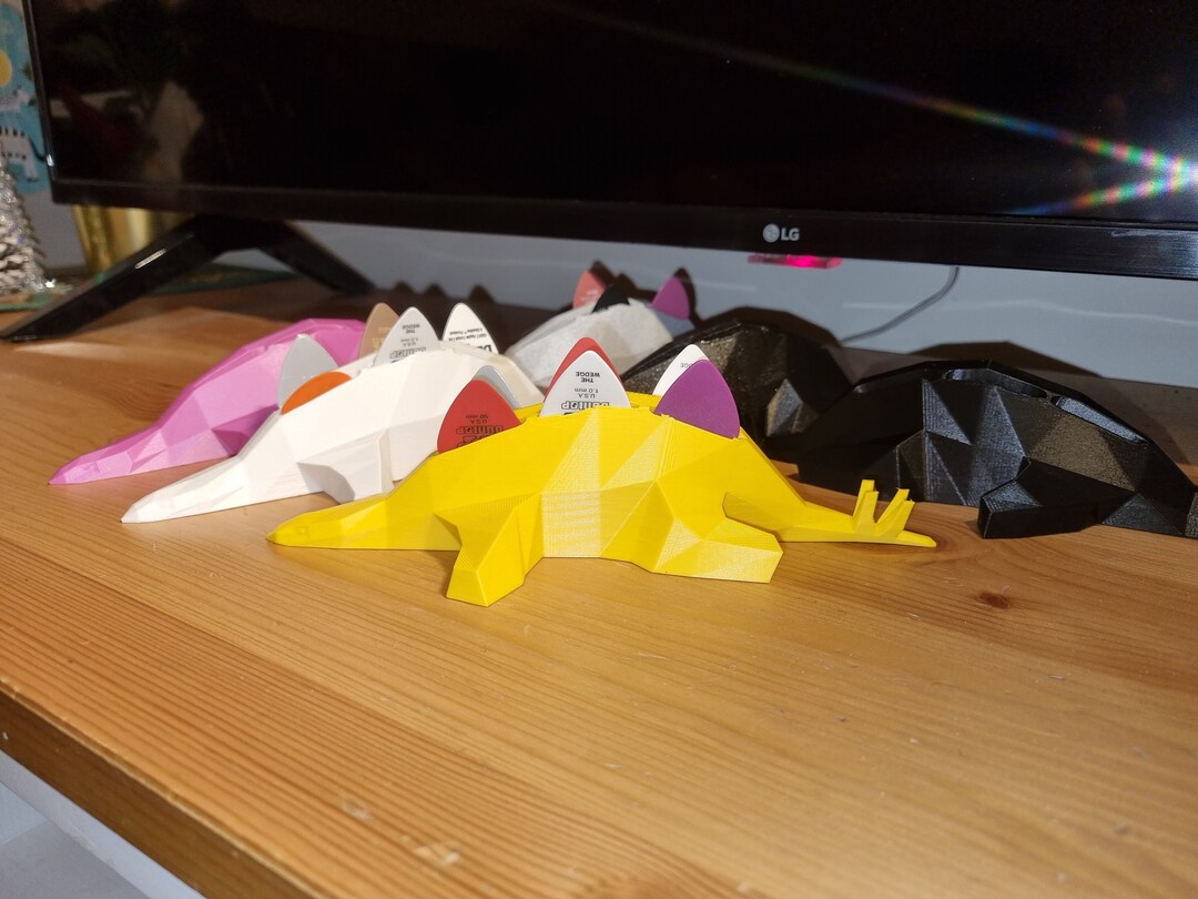 Guitar Pick Holder / Dinosaur Shaped Stegosaurus Pick Holder / Etsy