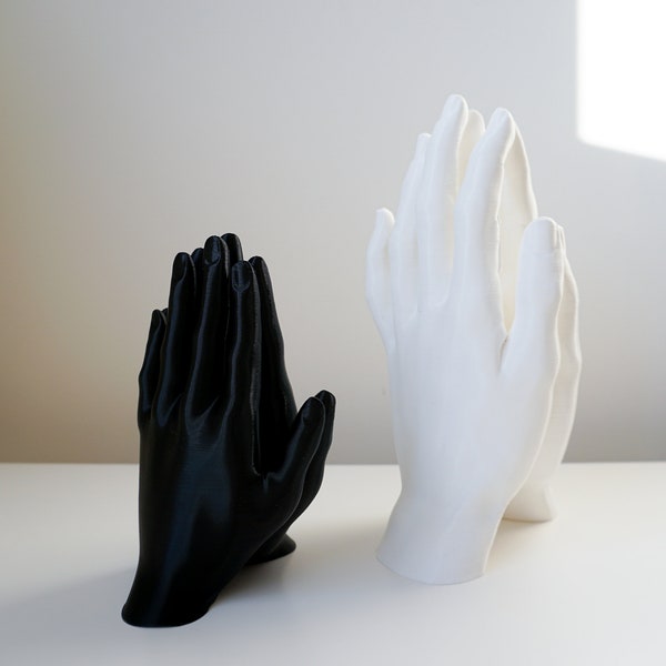 Praying hands / Mudras yoga statue / Catholic Christian sculpture / Religious tabletop decor accessory
