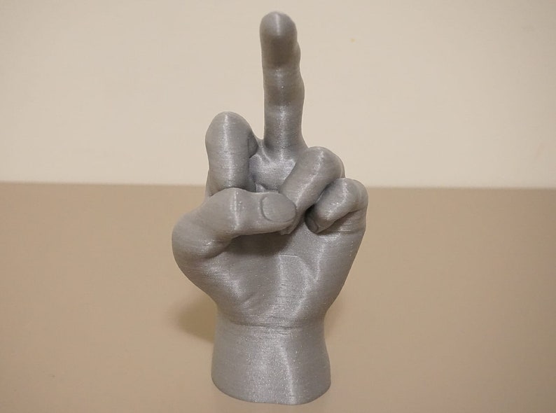 Fick dich Skulptur / Mittelfinger up off Zeichen / Hand Figur / Interior Objekt Statue / Schraub Tischplatte / Ringhalter / Schmuck Bild 2