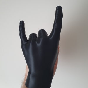 Rock on Hand / Teufelshorn / Hell yeah / Zeichen der Hörner / Rock Roll / Metall / hart / Statue / Objekt / Skulptur Dekor Kunst / Ringhalter Bild 3