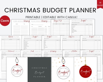 Kerstplanner Afdrukbaar, Vakantie planner, Cadeau Budget Planner, Kerst Planner, Kerst Cadeau Lijst, Kerst Checklist, Vakantie Binder