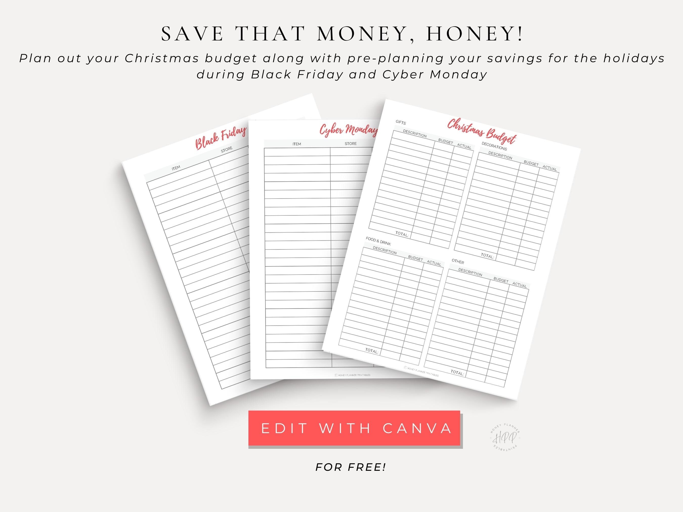 Christmas planner printable holiday planner planner inserts etsy