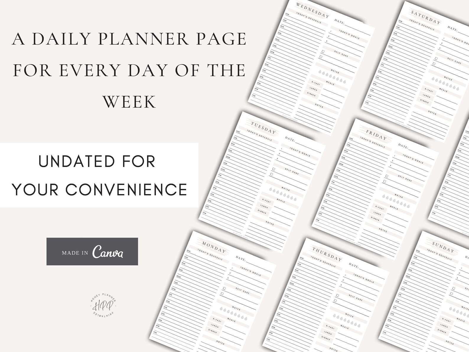 Canva Weekly Calendar