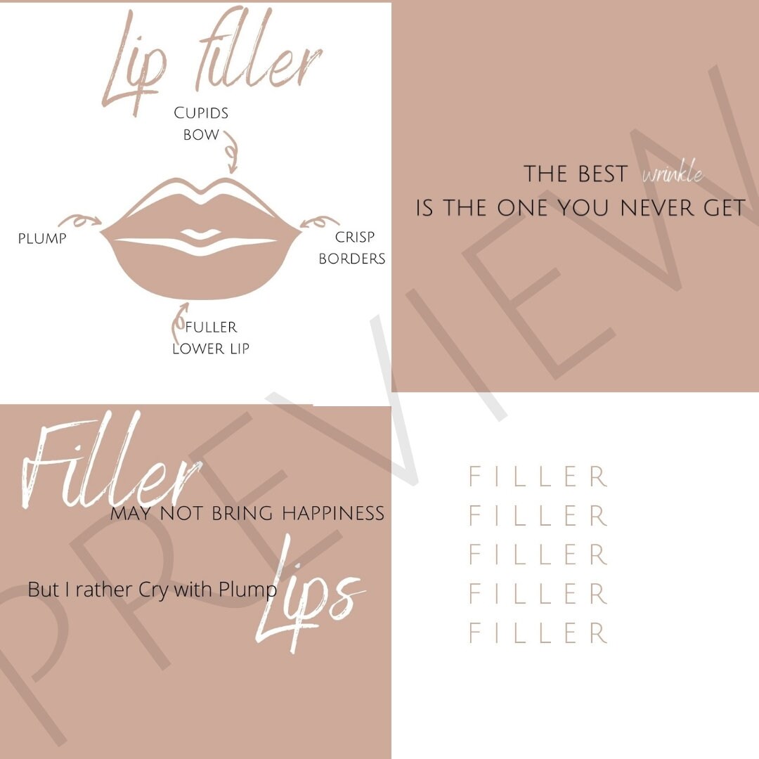 35 Botox Filler Instagram PostsNONEDITABLE BROWN Nurse Etsy