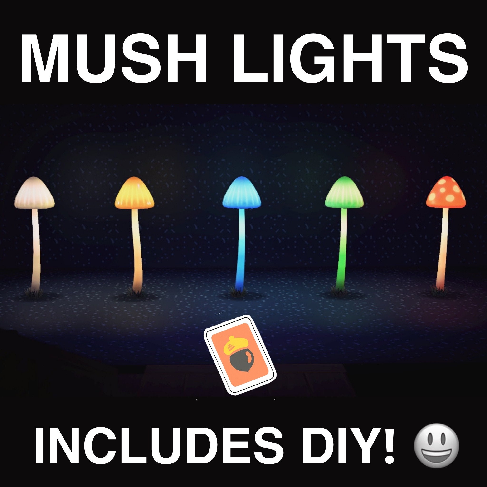 Animal Crossing Mush light with DIY Etsy