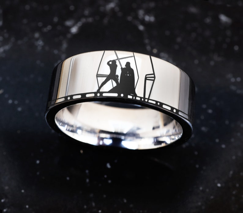 Star Wars Engagement Ring Darth Vader Wedding Ring Star Wars Etsy