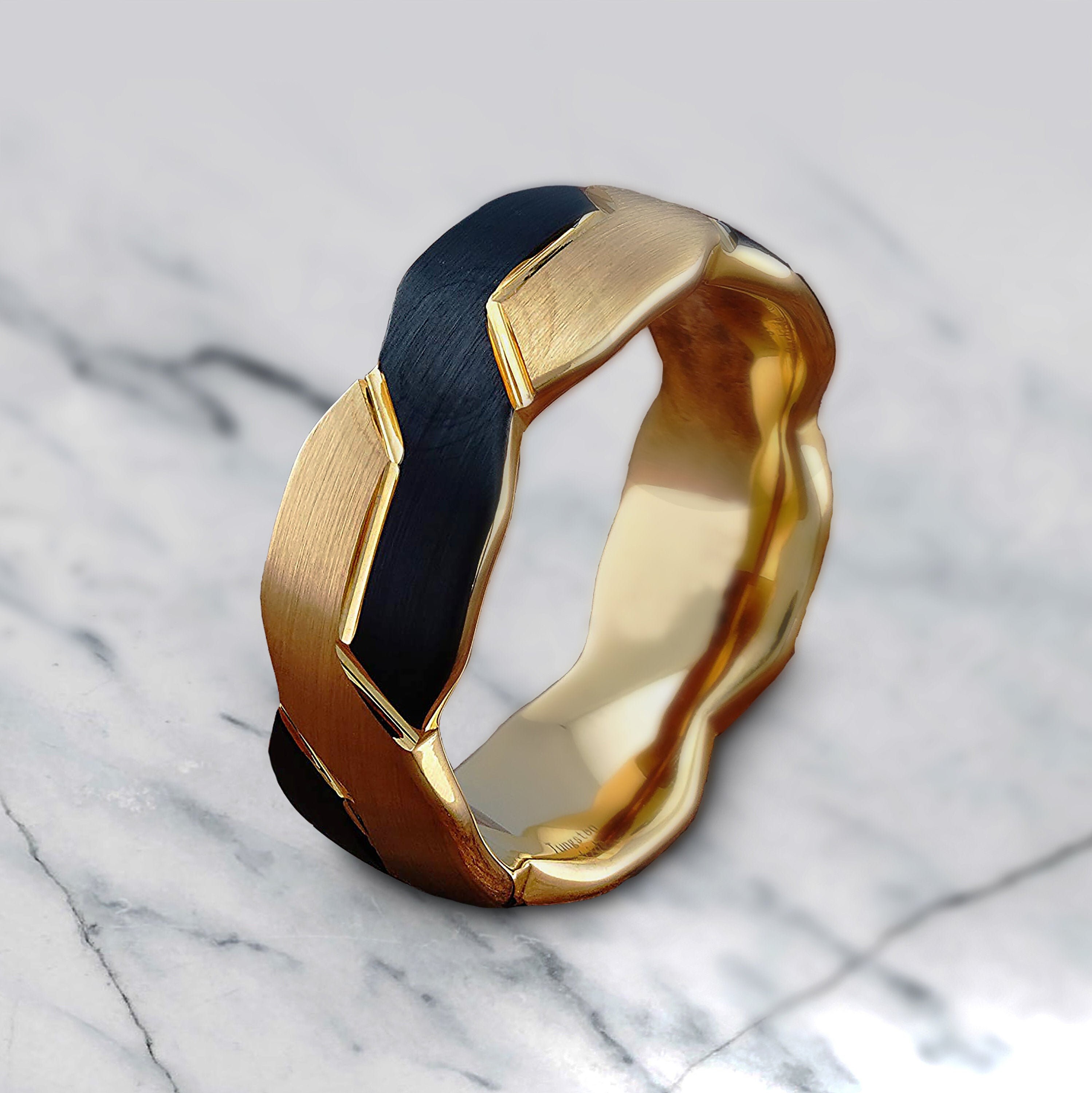 Interlocking Infinity Symbol Wedding Band Two Tone Black Gold Finland Infinity Symbol Wedding 