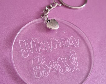 Keychain Mom Boss | Acrylic pendant | Mother’s Day