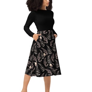 Fern & Skull - Long Sleeve Dress