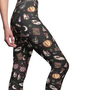 Autumn Witch Print Leggings / Witchy Clothing / Dark Academia / Cottagecore