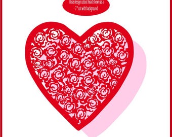 Napperon coeur Designs Saint-Valentin et coeur rose. Fichiers SVG d'excellente qualité pour Cricut et Silhouette