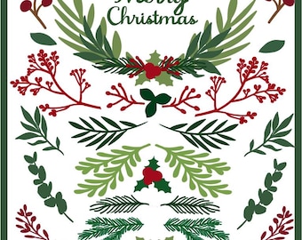 Verdure de Noël SVG d'excellente qualité pour Silhouette et Cricut