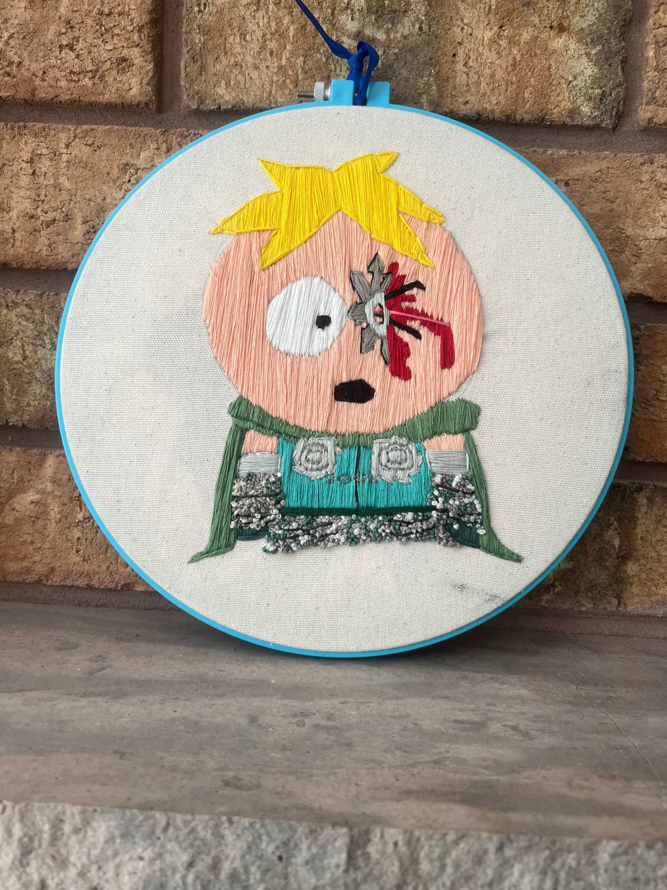 South Park Butters Ninja Star Embroidery Etsy