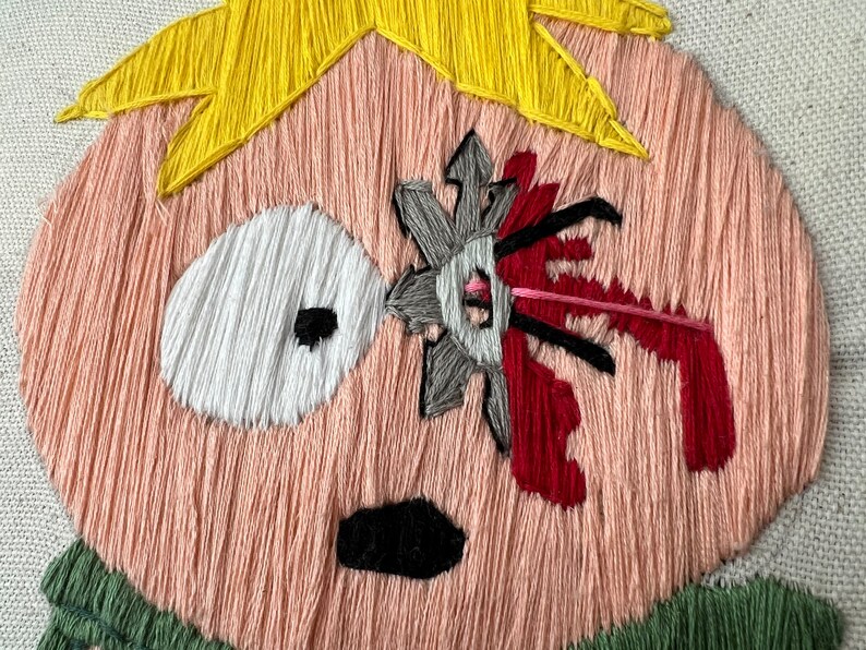 South Park Butters Ninja Star Embroidery Etsy