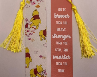 Marcapáginas de Winnie the Pooh, Piglet, Eres más valiente