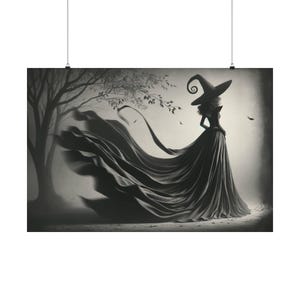 Witch Art Print, Halloween Poster, Wall Decor