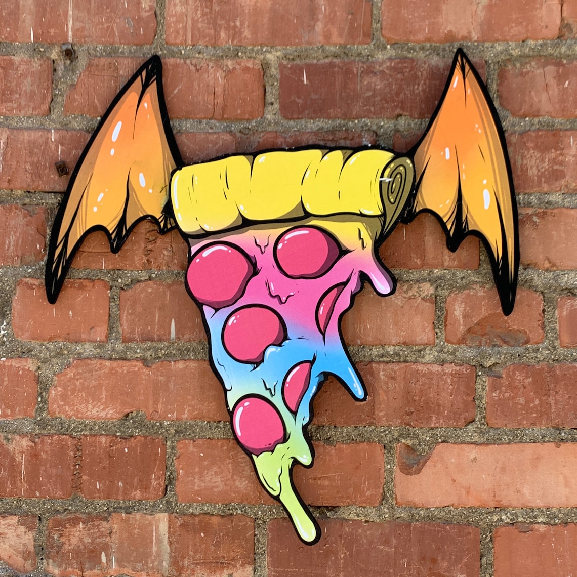 Freaking Pizza Bat Etsy