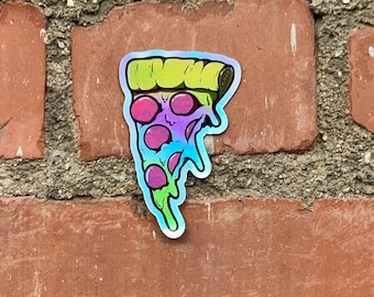 Neon Pizza Sticker