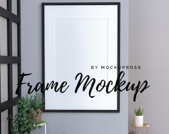 Frame Mockup, Black Frame Mockup, Mockup Frame, Wall Art Mockup, Frame Mock Up, Living Room Mockup, Photo Frame Mockup, Wall Mockup, JPG PSD