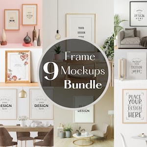 Frame Mockup Bundle, Boho, Frame Mockup, Wall Frame Mockup, Poster Mockup, Interior Mockup, Styled Mockup, Print Mockup, Mock Up Frame