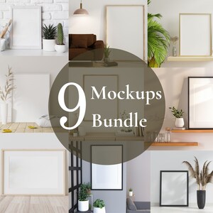 Frame Mockup Bundle, Mockup Frame, Frame Mockup, Boho, Frame Mock Up, Interior Mockup, Poster Mockup, Artwork Mockup, Wall Art Mockup Bundle