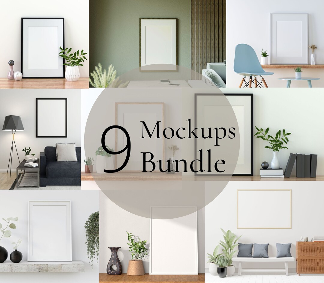 Frame Mockup Bundle, Mockup Frame, Frame Mock Up, Interior Mockup ...