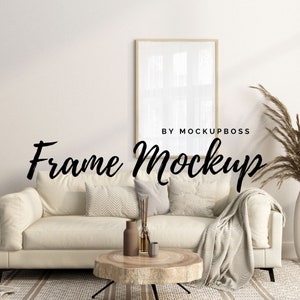 Frame Mockup, Mockup Frame, Frame Mockup, Living Room Mockup, Wood Frame Mockup, Poster Mockup, Empty Frame Mockup, Boho, Photo Frame Mockup