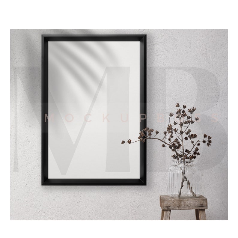 Frame Mockup, Mockup Frame, Frame Mock Up, Black Frame Mockup, Poster Mockup, Artwork Mockup, Minimalist Mockup, Styled Mockup, Print Mockup image 1