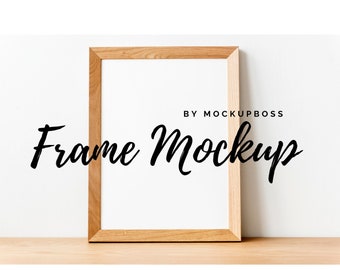 Vertical frame mockup, Modern wood mockup, Vertical mockup, Wooden mockup frame, Wood mock up, Digital Frame mockup, Wood floor, Wood frame