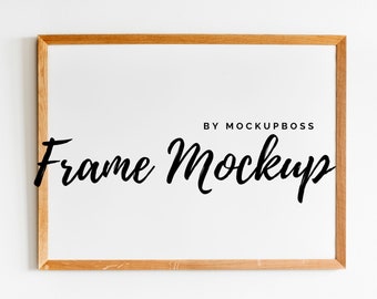 Frame Mockup, Mockup Frame, Horizontal Mockup, Frame Mock Up, Wood Frame Mockup, Landscape Frame PSD, Poster Mockup, Wall Art Mockup