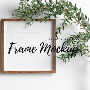 Frame Mockup, Mockup Frame, Frame Mock Up, Square Frame Mockup, Wood Frame Mockup, Wall Art Mockup, Boho , Digital Mockup, Styled Mockup