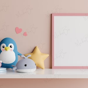 Maqueta de marco, maqueta de marco, maqueta de marco, guardería, maqueta de habitación de niños, maqueta de póster infantil, maqueta de arte de pared, maqueta de marco de guardería, maqueta PSD