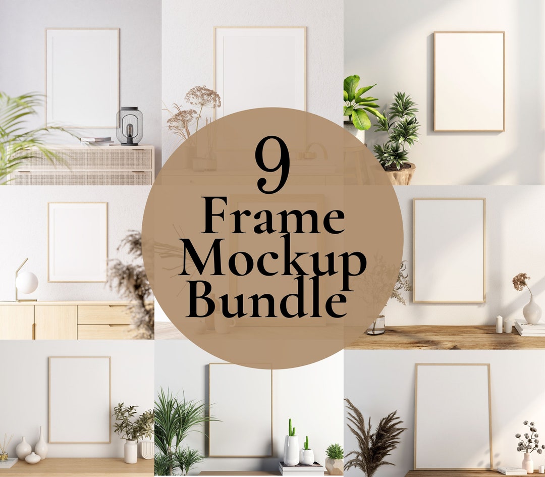 Buy Frame Mockup, Mockup Bundle, Mockup Frame, Frame Mock Up, Wood ...