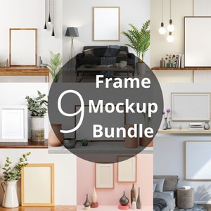 Frame Mockup Bundle, Mockup Frame, Frame Mock Up, Interior Mockup, Styled Mockup, Poster Mockup, Boho, Digital Frame Mockup, Artwork Mockup