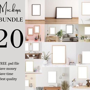 Frame Mockup Bundle, Boho, Frame Mockup, Wall Frame Mockup, Poster Mockup, Interior Mockup, Styled Mockup, Print Mockup, Mock Up Frame