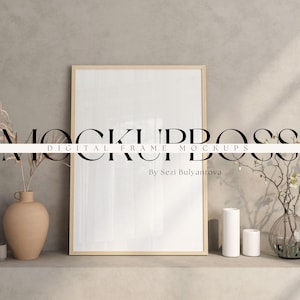 Frame Mockup, Wall Mockup Frame, Boho Mockup, Wood Frame Mockup, Poster Mockup, Artwork Mockup, Empty Mockup, Print Mockup, Interior Mockup