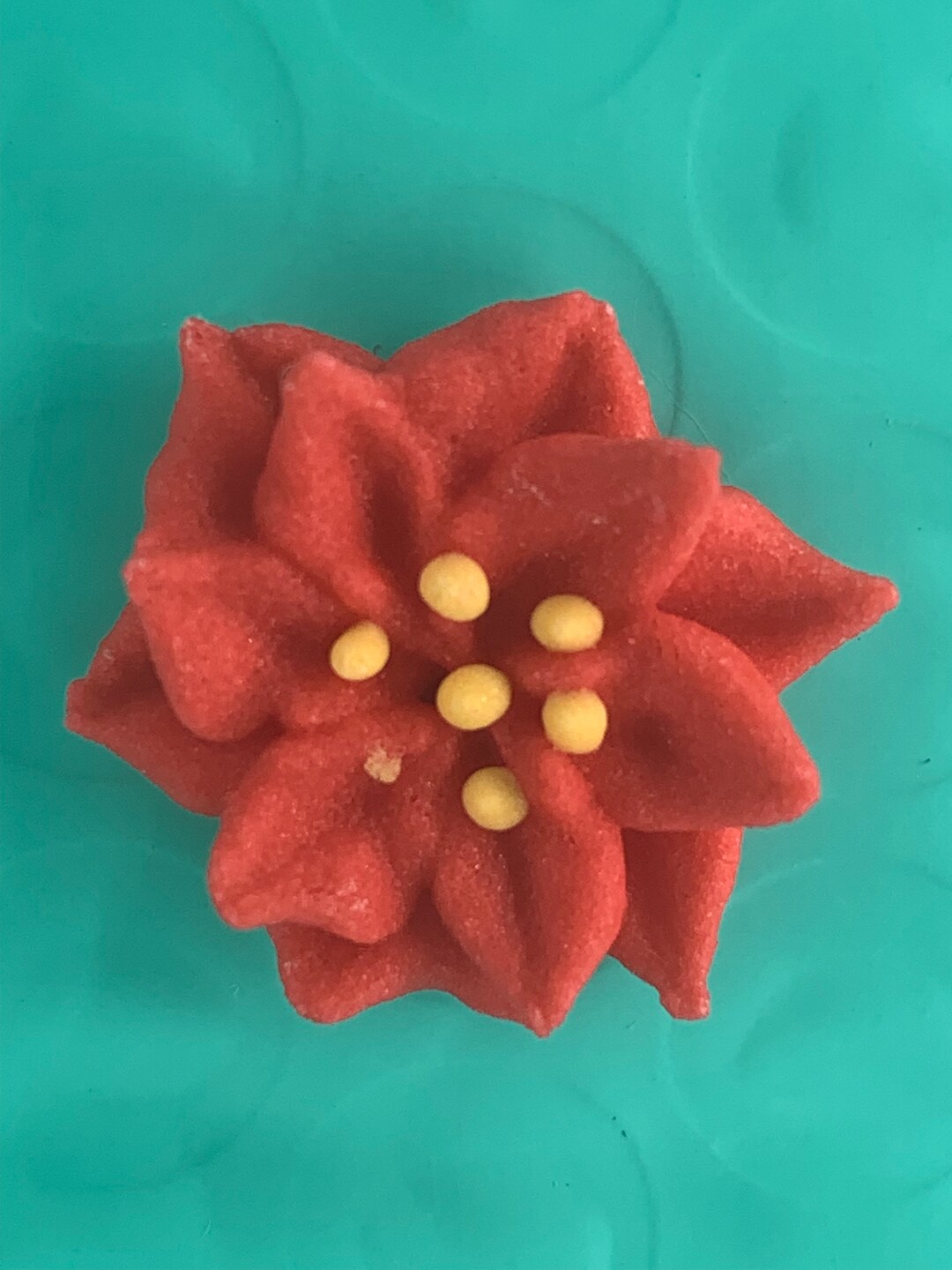 Christmas Poinsettias Royal Icing Sprinkles Red Poinsettia Etsy