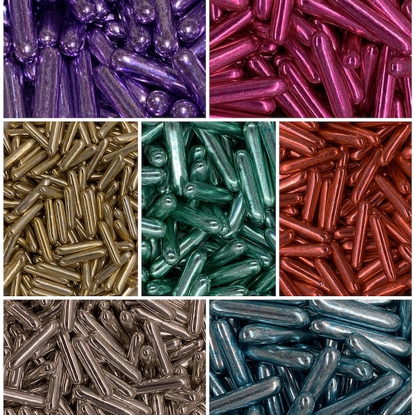 Metallic Rods, Metallic Dragee Sprinkles, Cupcake Sprinkles, Shiny Spagettii Sprinkles, Wow Sprinkles, Metallic Cake Decorations, Hard Candy