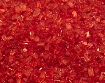 Red Coarse Sugar 50 Grams, Decorating Sugar, Sugar Pearls, Sprinkles, Cupcake Decorations, Tiny Sugar, Sugar Sprinkles